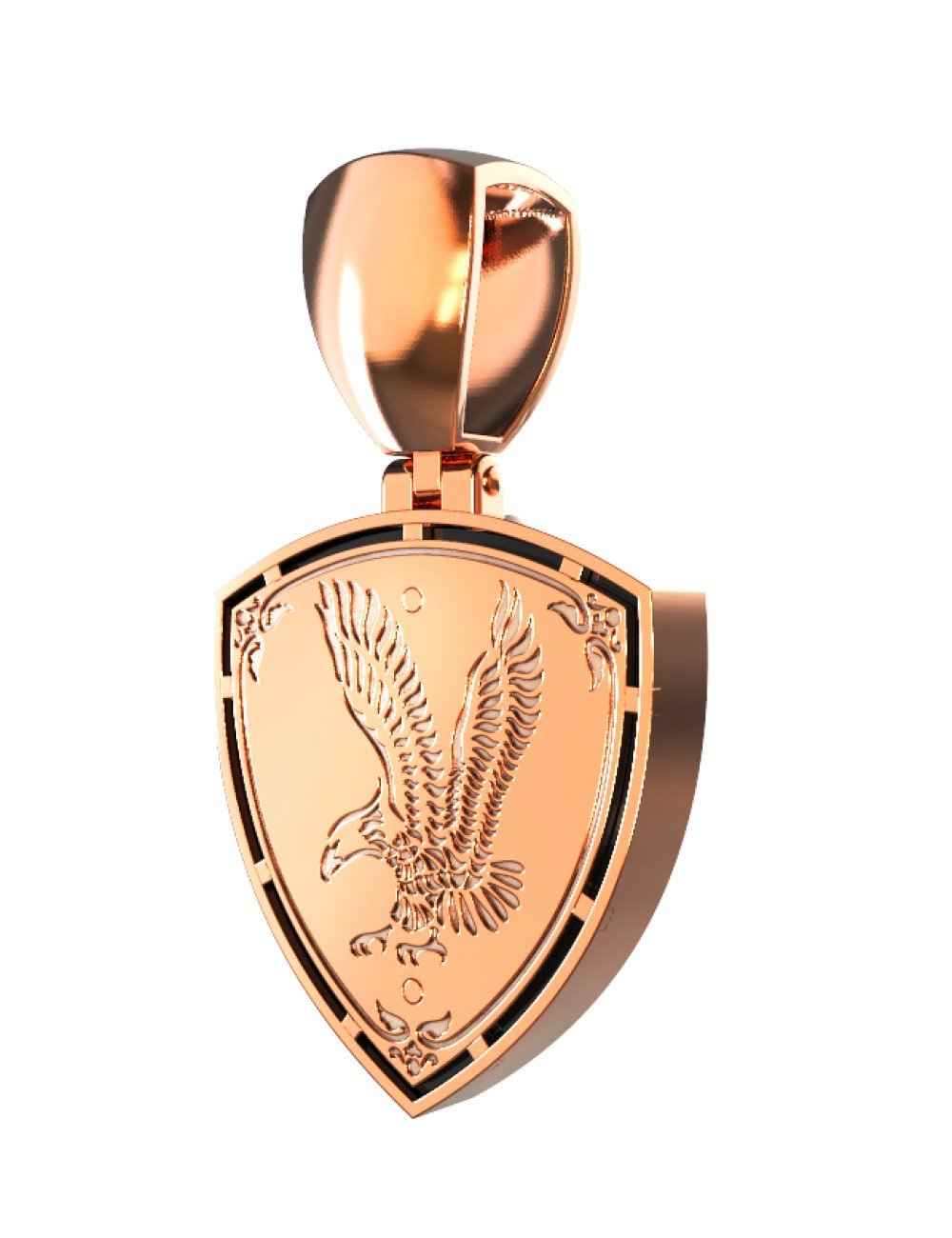 Подвеска из золота c бриллиантами и ониксом