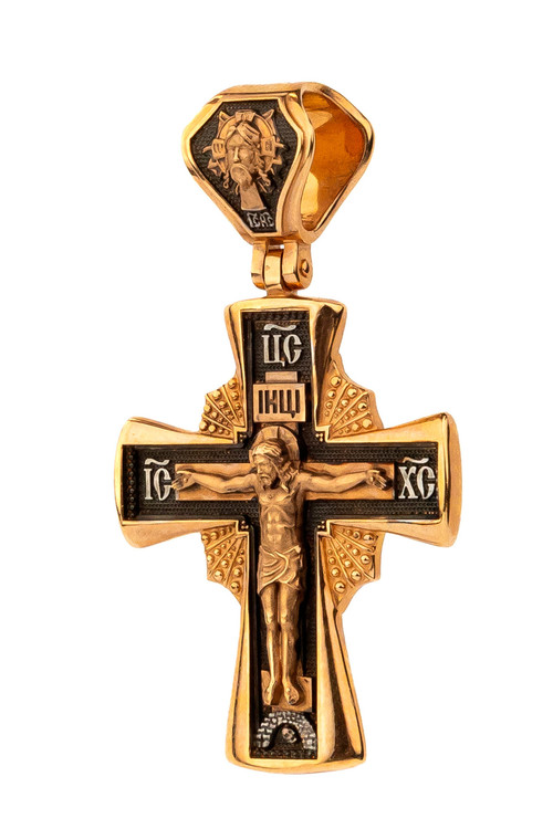 Крест из красного золота 585 пробы