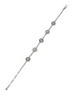 Браслет из белого золота c бриллиантами, лазуритом и перламутром