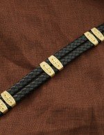 Браслет из золота c шнурком