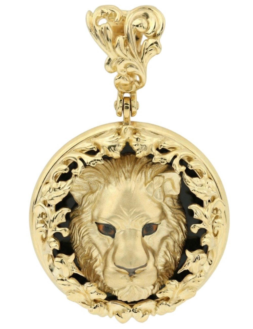 Подвеска из лимонного золота c эмалью и ониксом