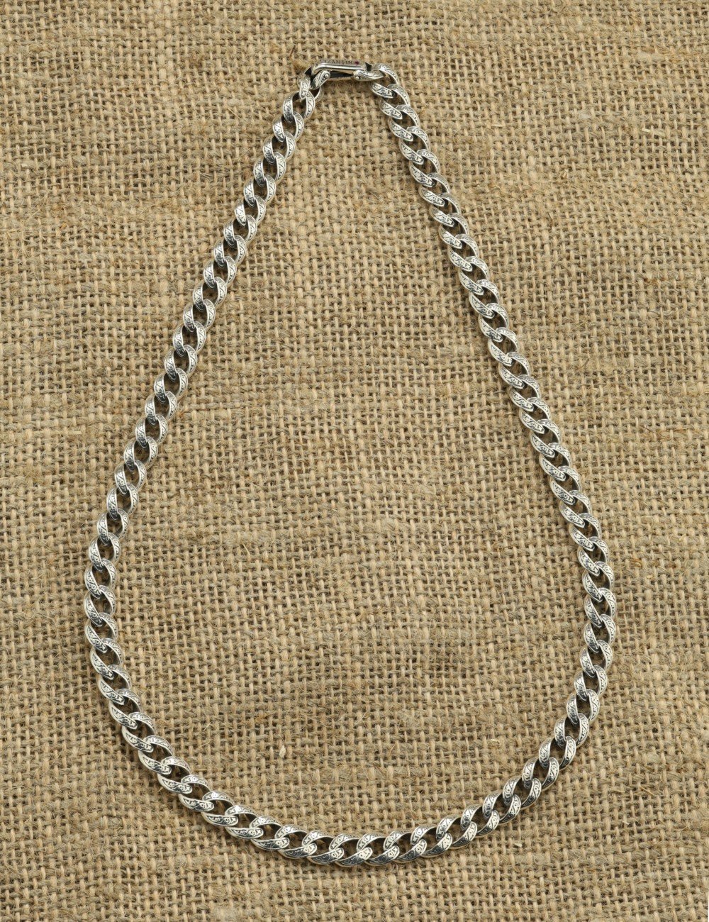 Цепь из серебра c рубином