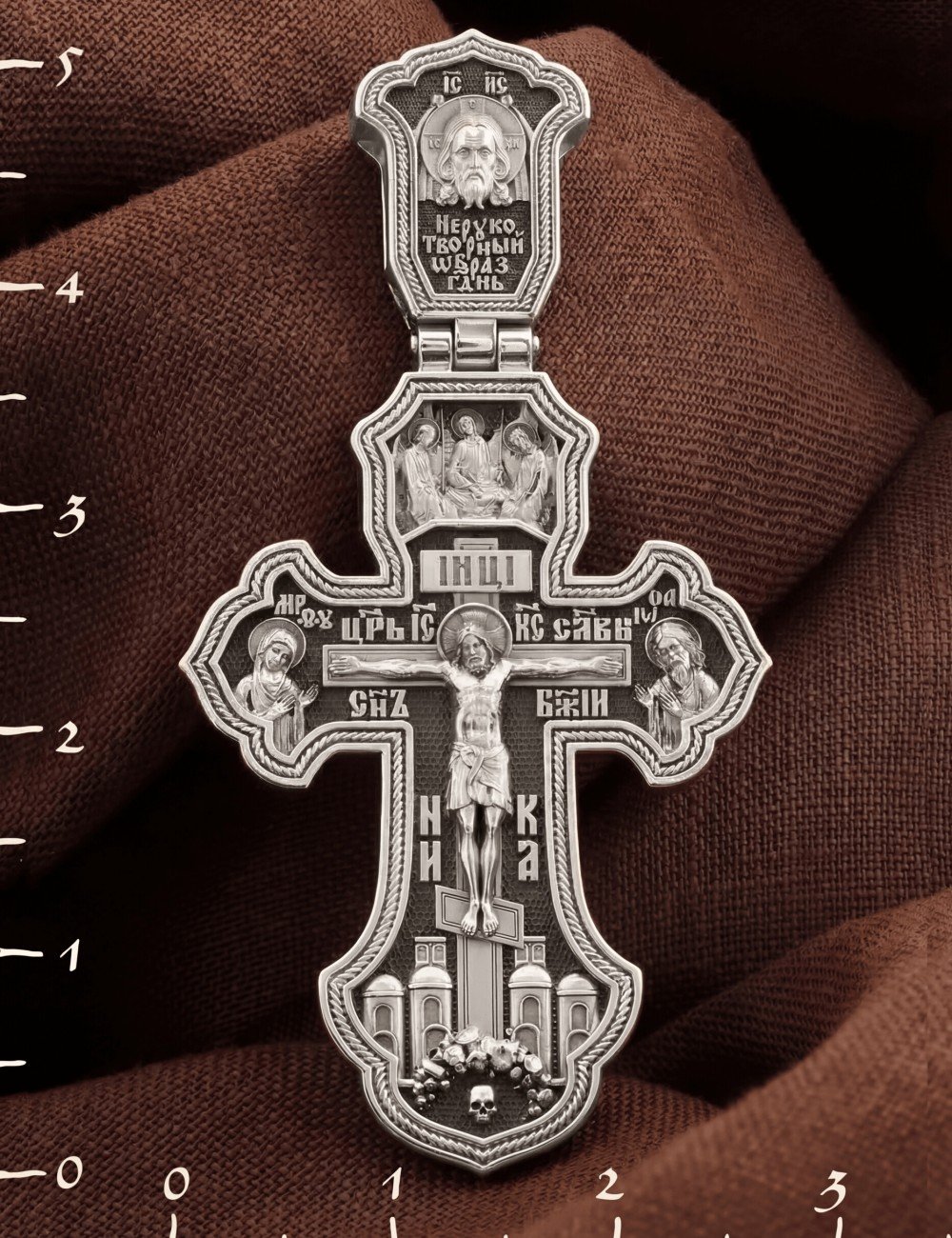 Крест из белого золота