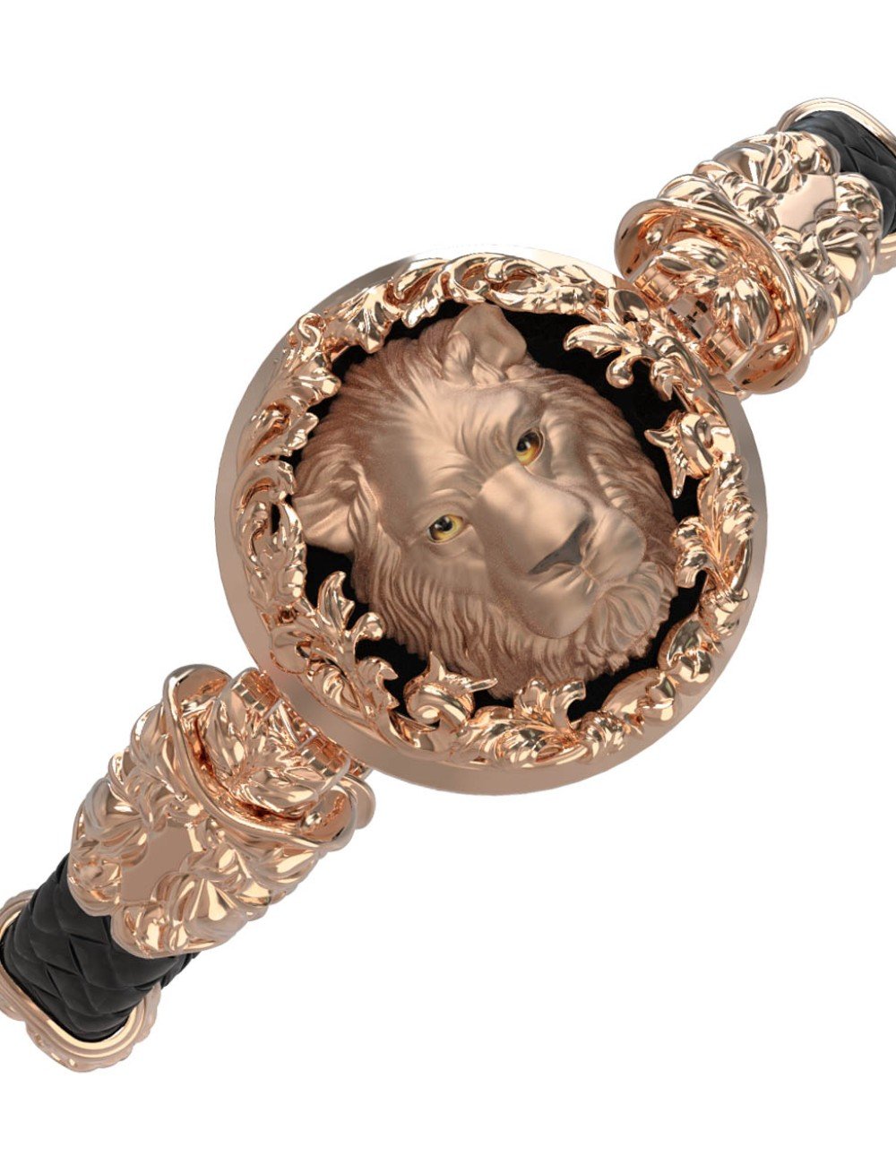 Браслет из золота c шнурком и ониксом