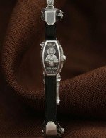 Крест из белого золота c эбеновым деревом