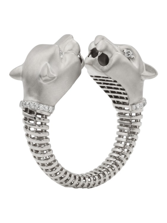 Кольцо из белого золота 585 пробы c бриллиантами