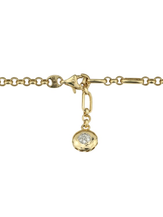 Браслет из лимонного золота 585 пробы c бриллиантами