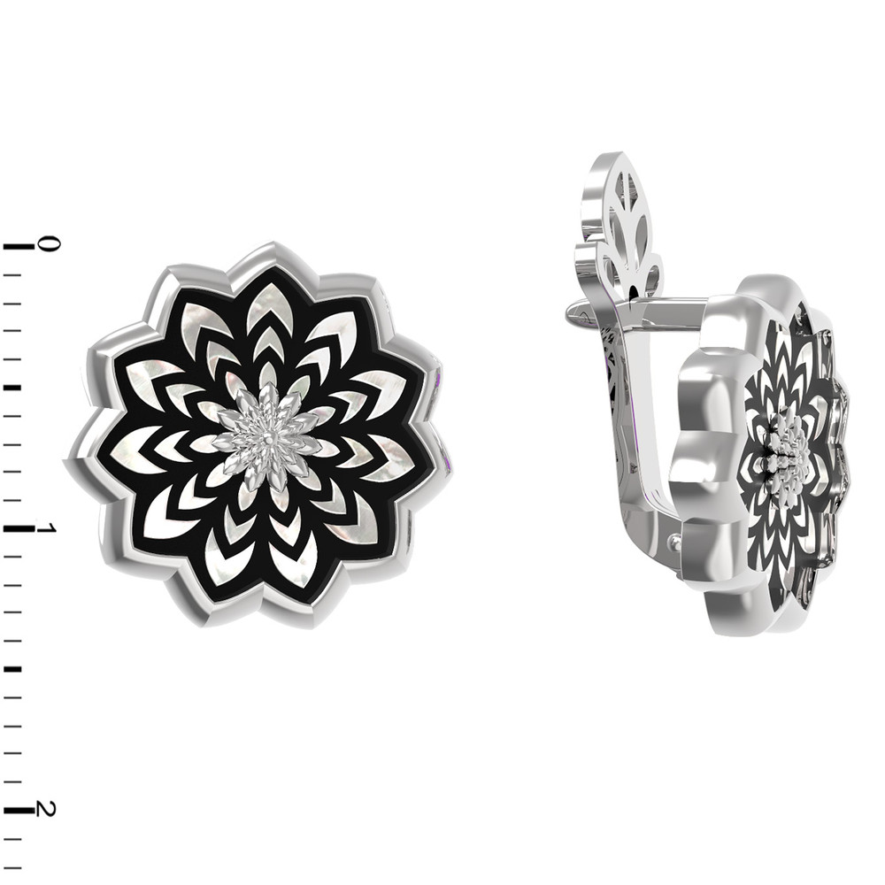 Серьги из белого золота