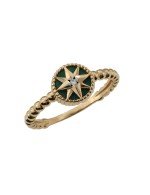 Кольцо из золота c бриллиантами и малахитом