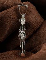 Крест из белого золота c эбеновым деревом