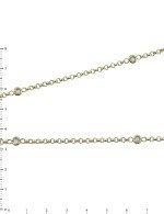 Цепь из лимонного золота c фианитом