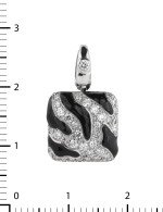 Подвеска из белого золота c эмалью и бриллиантами