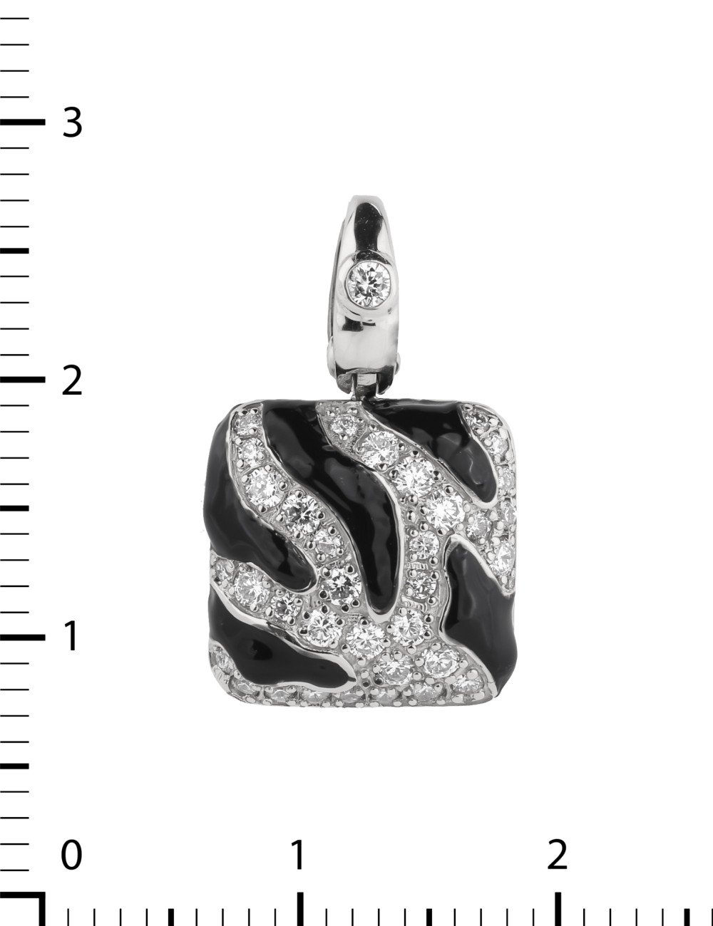 Подвеска из белого золота c эмалью и бриллиантами