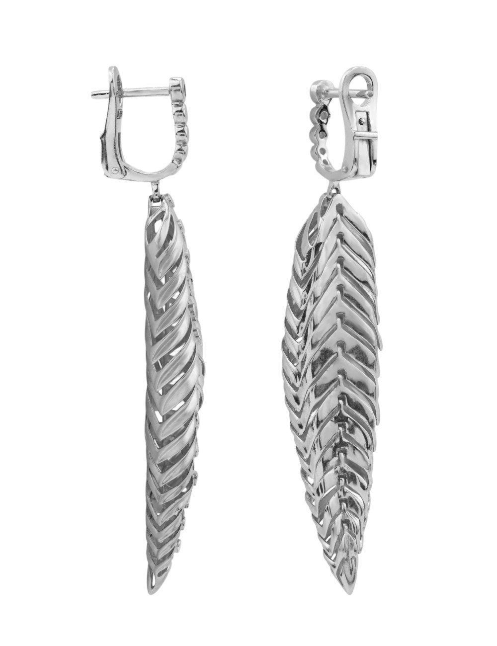 Серьги из белого золота