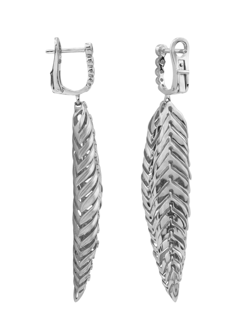 Серьги из белого золота 585 пробы