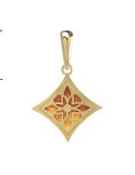 Подвеска из лимонного золота c тигровым глазом