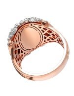 Кольцо из золота c бриллиантами и ониксом