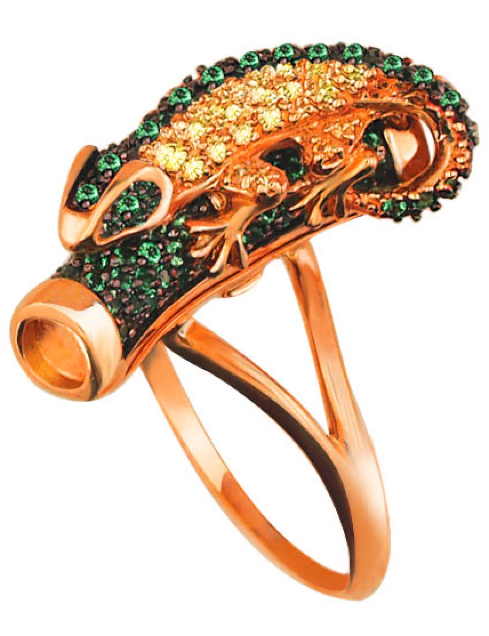 Кольцо из золота c фианитом