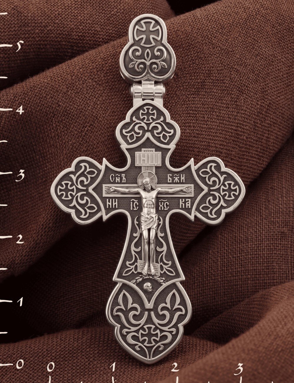 Крест из белого золота