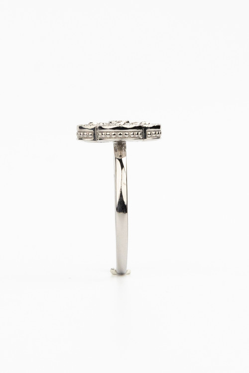 Кольцо из белого золота 585 пробы c бриллиантами