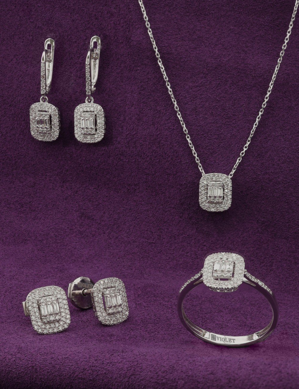 Колье из белого золота c бриллиантами