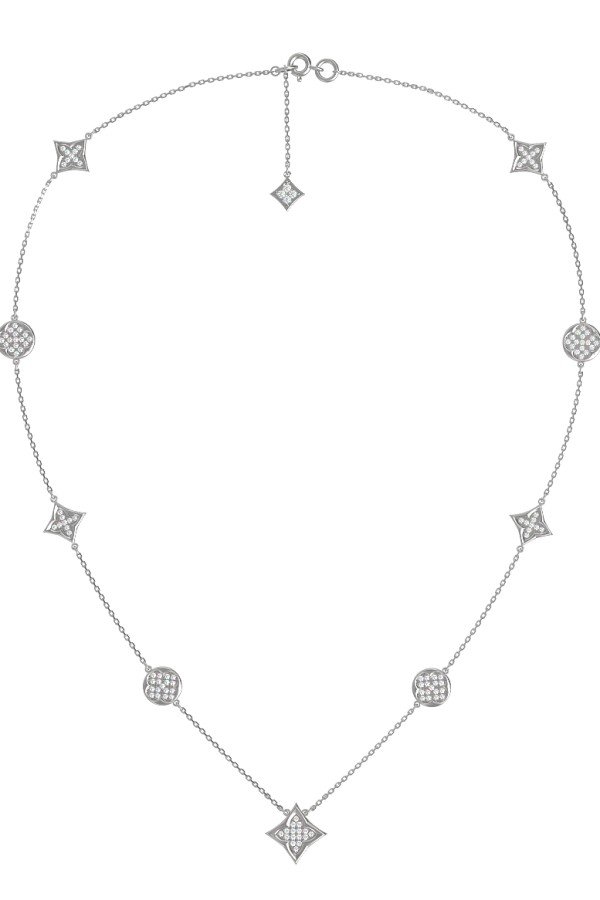 Колье из белого золота c бриллиантами