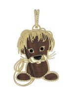 Подвеска из лимонного золота c эмалью и тигровым глазом