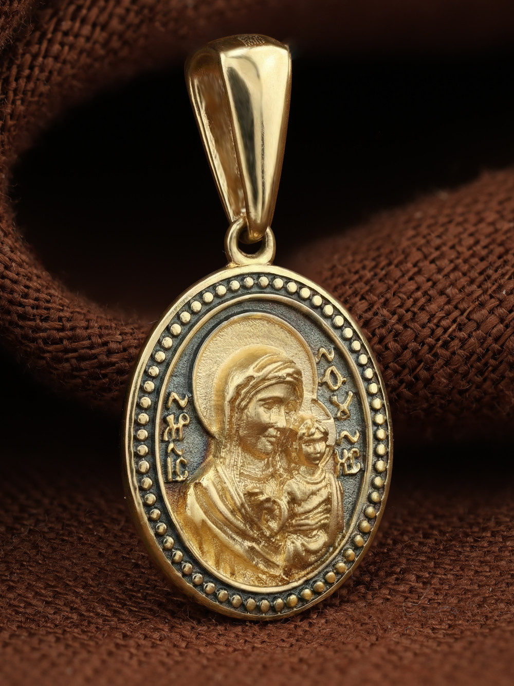 Образок из лимонного золота 585 пробы