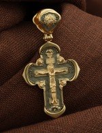 Крест из лимонного золота