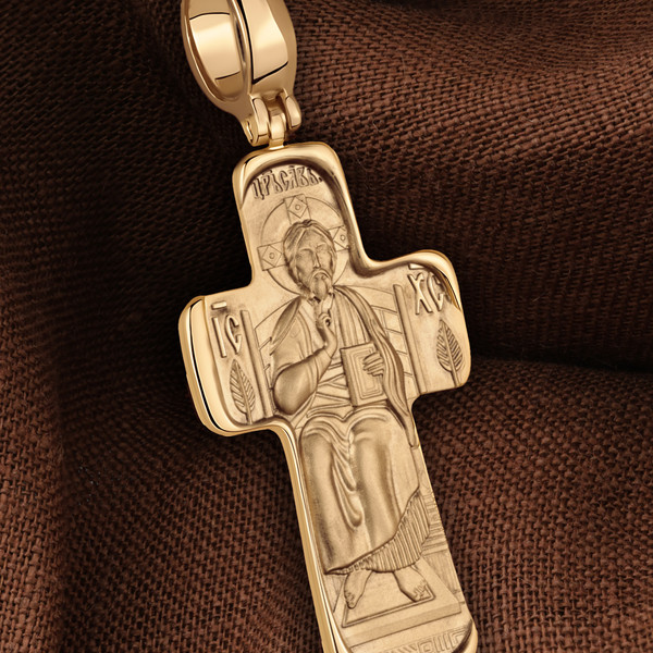 Крест из красного золота 585 пробы