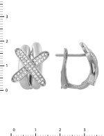 Серьги из белого золота c бриллиантами