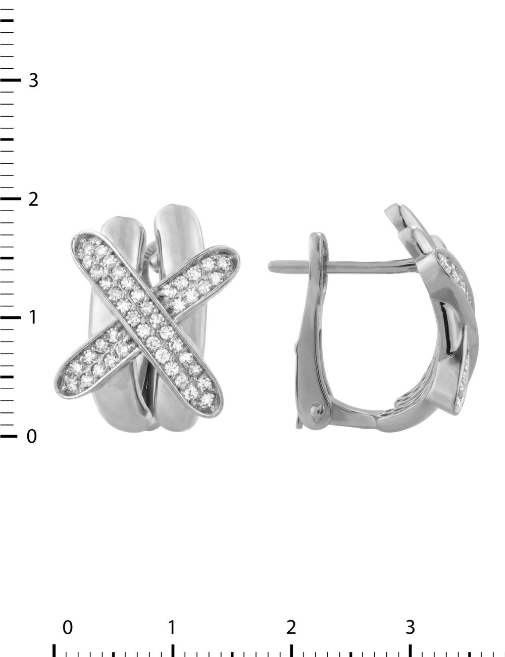 Серьги из белого золота c бриллиантами