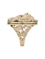 Кольцо из золота c эмалью и ониксом