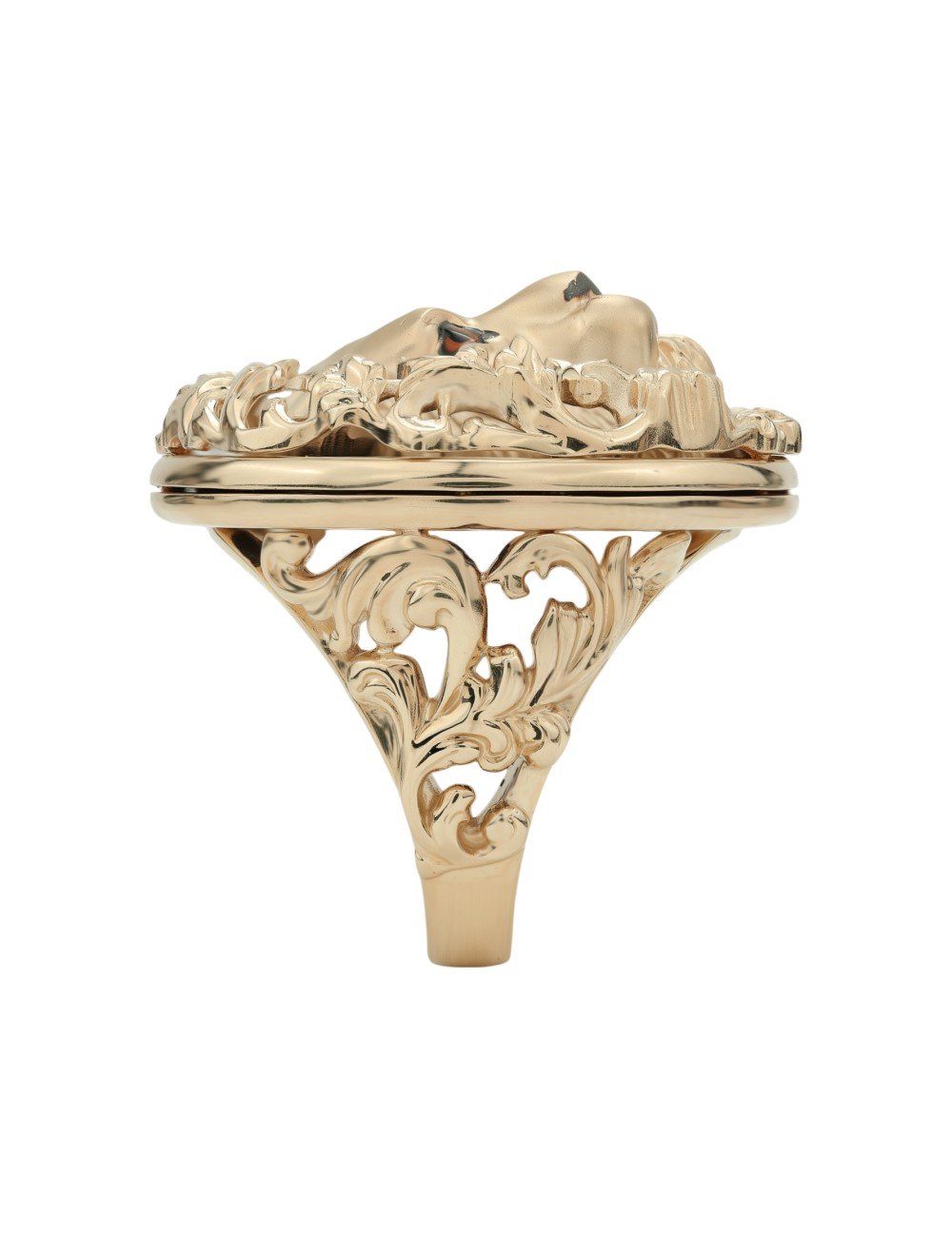 Кольцо из золота c эмалью и ониксом