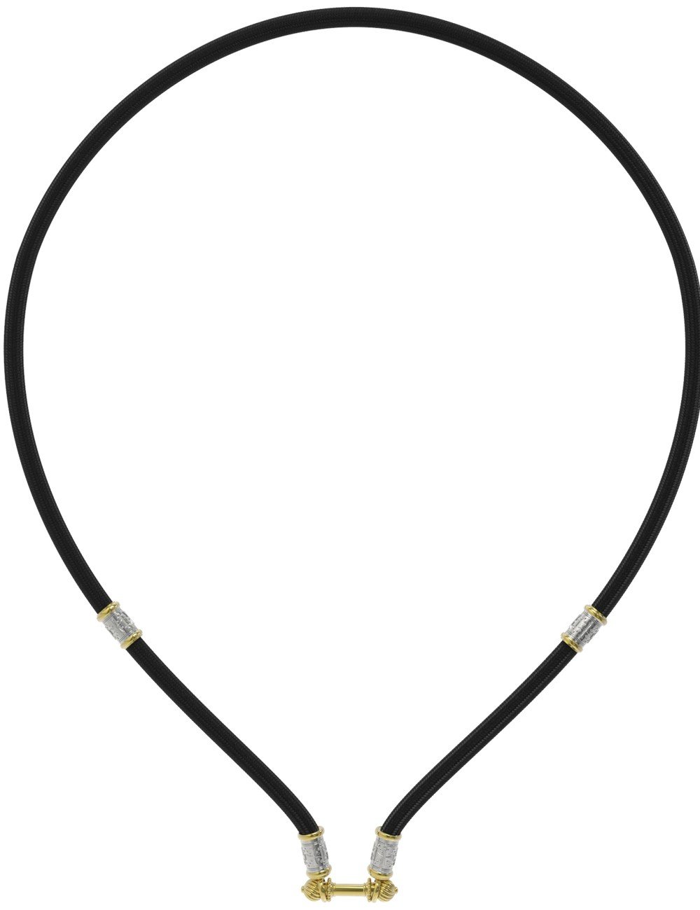 Шнурок шёлковый из лимонного золота c шёлковым шнурком