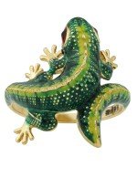 Кольцо из лимонного золота c эмалью