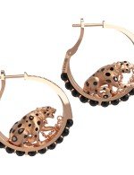 Серьги из золота c эмалью и ониксом