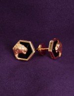 Серьги из золота c бриллиантами и ониксом