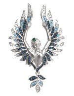 Подвеска из белого золота c фианитом