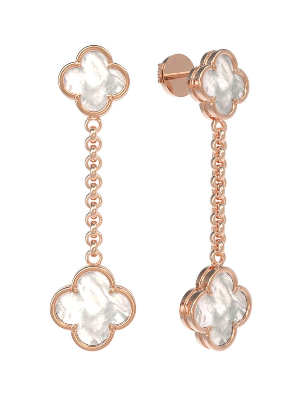 Серьги из золота c перламутром