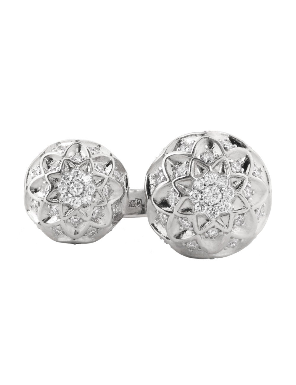 Кольцо из белого золота c бриллиантами