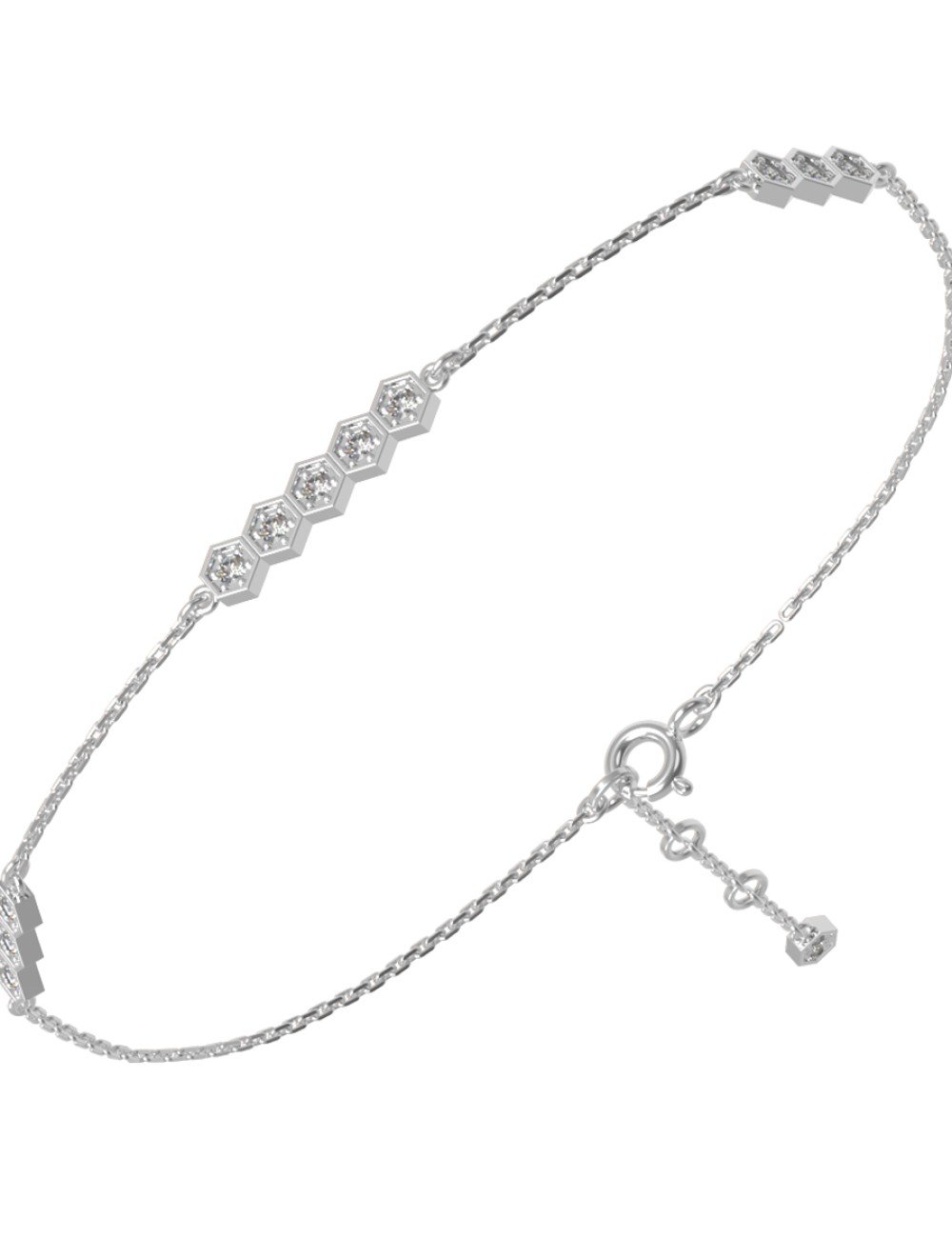 Браслет из белого золота c бриллиантами