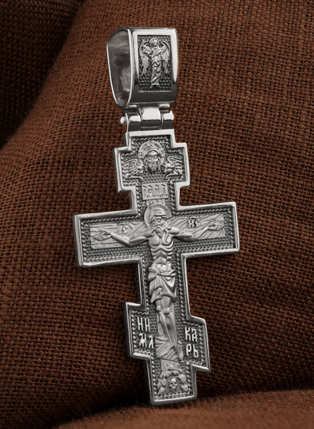 Крест из белого золота 585 пробы