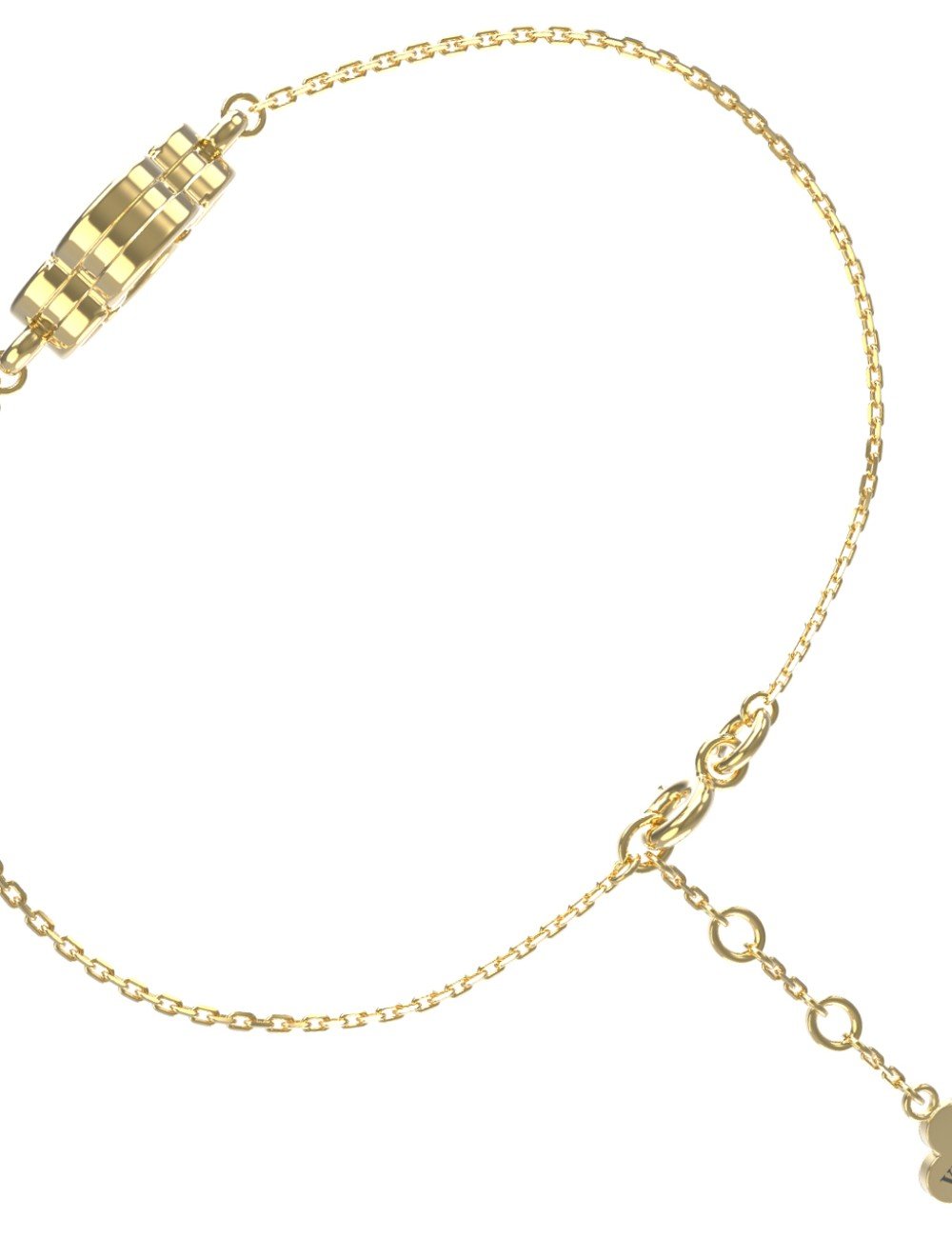 Браслет из лимонного золота c ониксом