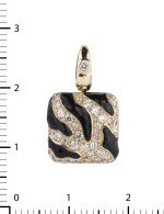 Подвеска из лимонного золота c эмалью и бриллиантами