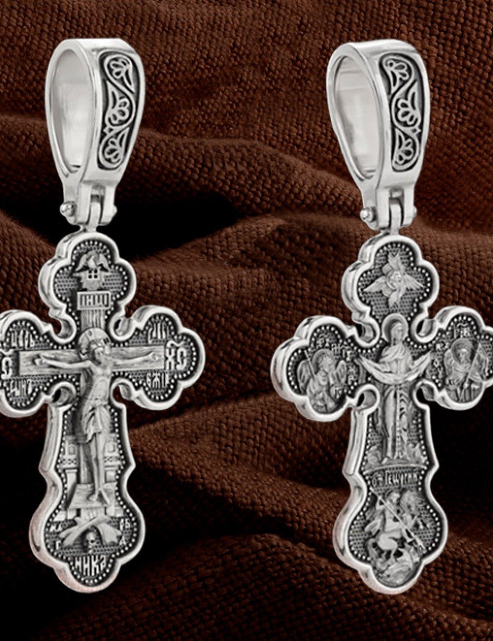 Крест из белого золота