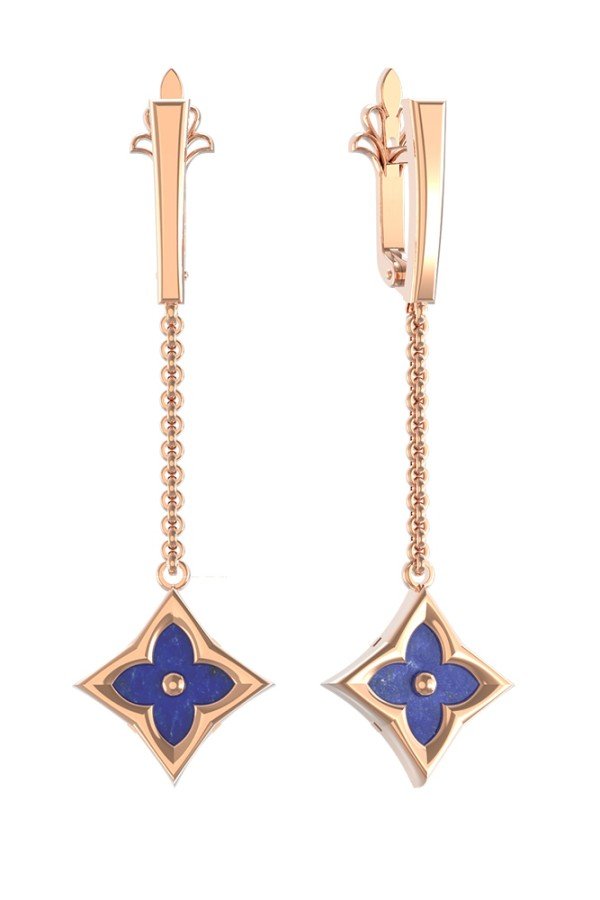 Серьги из золота c лазуритом