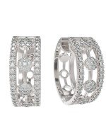 Серьги из белого золота c бриллиантами