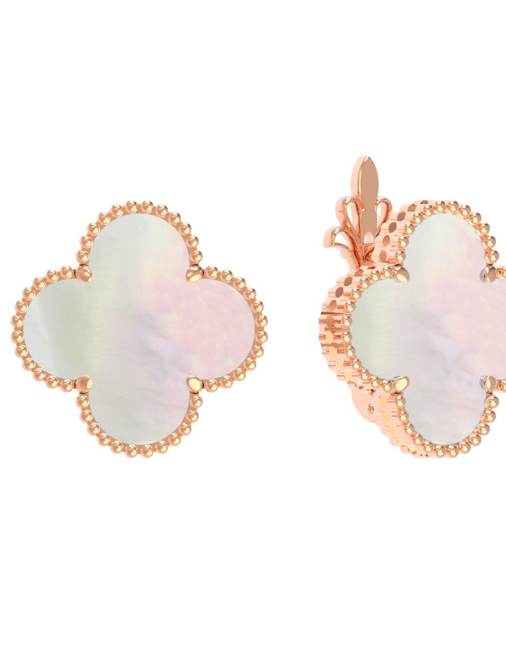 Серьги из золота c перламутром