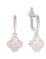 Серьги из белого золота c перламутром